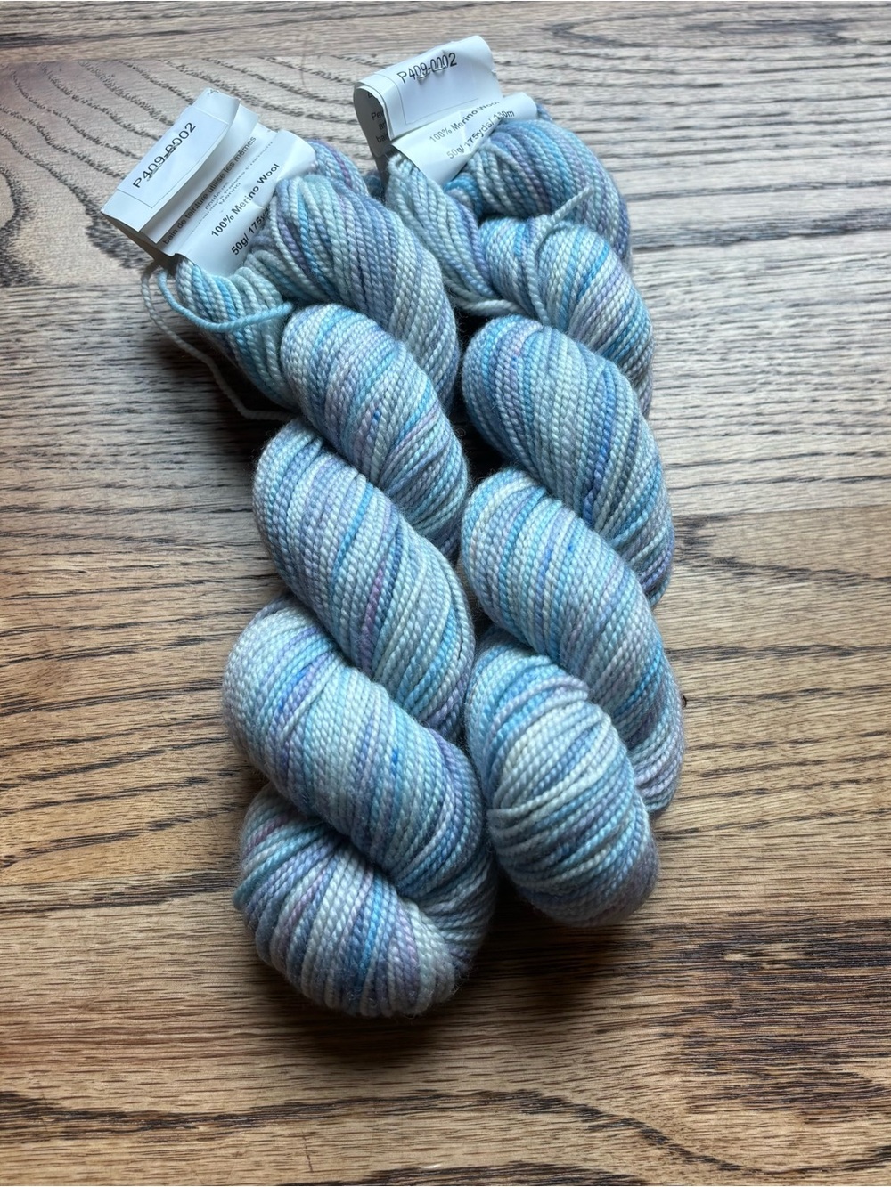 Koigu KPPPM Yarn Lot of 2 100% Merino Wool 175yds Variegated P409-0002 Blue Gray